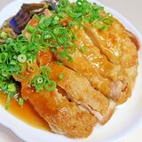 鶏もも竜田焼きとナスの甘酢あんかけ★減塩・低カリ